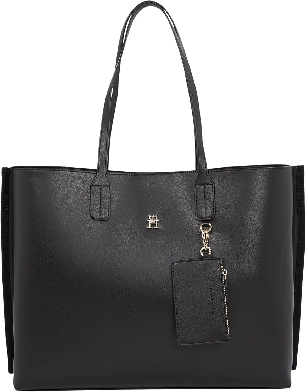 Tommy Hilfiger Distinct Reißverschluss-Tragetasche für Damen, Schwarz, Lebensgroße Taschen Damen Naty Shop Standardtitel