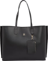 Tommy Hilfiger Distinct Reißverschluss-Tragetasche für Damen, Schwarz, Lebensgroße Taschen Damen Naty Shop Standardtitel