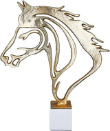 GILDE Deko große Figur Skulptur XXL – silberne Dekoskulptur aus Aluminium Farbe: Silber – Wohnzimmerdekoration Jubiläumsgeschenk Höhe 114 cm Statuetten und Skulpturen Naty Shop Gold Höhe 44,5 cm
