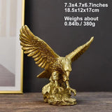 Steinadler-Harz-Ornament-Statue, Steinadler-Skulptur, moderne Heimbüro-Figur, Dekoration, Schreibtisch-Dekoration (Golden 1). Statuetten und Skulpturen von Naty Shop