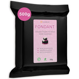 GoodBake schwarzer Fondant 500g, Rollfondant zum Beschichten, Formen, Dekorieren von Kuchen, Figuren, Zuckerblumen und mehr, palmölfrei, vegan, glutenfrei, Zuckerpaste Naty Shop Black