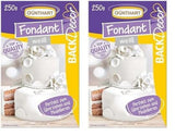 Günthart BackDecor 250g weißer Fondant, 100 % vegan, frei von Palmöl, reißfest zum Überziehen von Kuchen und Gebäck, zum Modellieren geeignet, 2er Pack (1 x 250g) Zuckerpaste Naty Shop Standardtitel