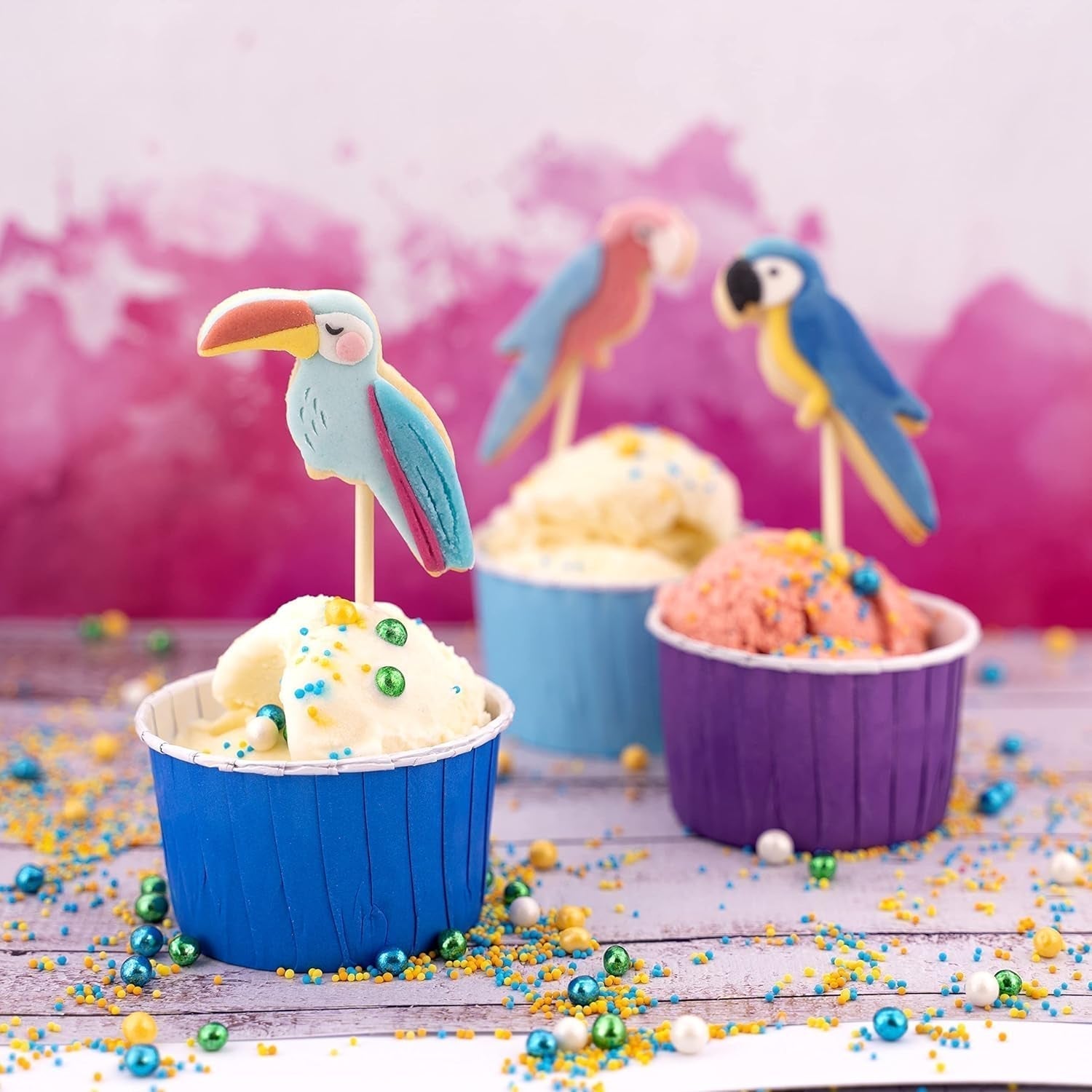 Günthart BackDecor 250g blauer Fondant, 100% vegan, palmölfrei, reißfest zum Eindecken von Kuchen und Gebäck, zum Modellieren geeignet, 3er Pack (1 x 250g) Naty Shop Zuckerpaste