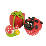 Günthart BackDecor 250g roter Fondant, palmölfrei, reißfest zum Überziehen von Kuchen und Gebäck, zum Modellieren geeignet, 2er Pack (1 x 250g) Zuckerpaste Naty Shop