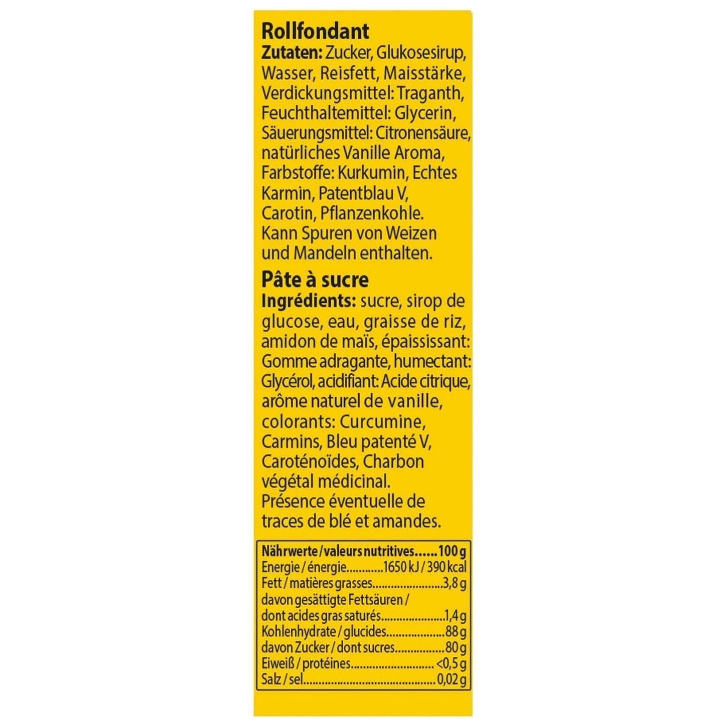 Günthart BackDecor 500g Fondant farbiger Fondant, palmölfrei, Modelliermasse zum Gestalten, 1er Set (500 gr) Zuckerpaste Naty Shop