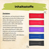 HELPA BIO Beutel mit Fruchtpulver - fruchtige Geschmacksrichtungen - Früchte - Erdbeeren - Himbeeren - Heidelbeeren - Pflaumen - schwarze Johannisbeeren - 100 % gefriergetrocknete Früchte - Babynahrung Dehydrierte Produkte Naty Shop