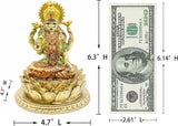 Hindu-Göttin Laxmi Lotus-Skulptur – Indischer Gott Lord Lakshmi Puja Statue – Indien Murti Idol Figuren Pooja Artikel Diwali Geschenke Statuetten und Skulpturen Naty Shop