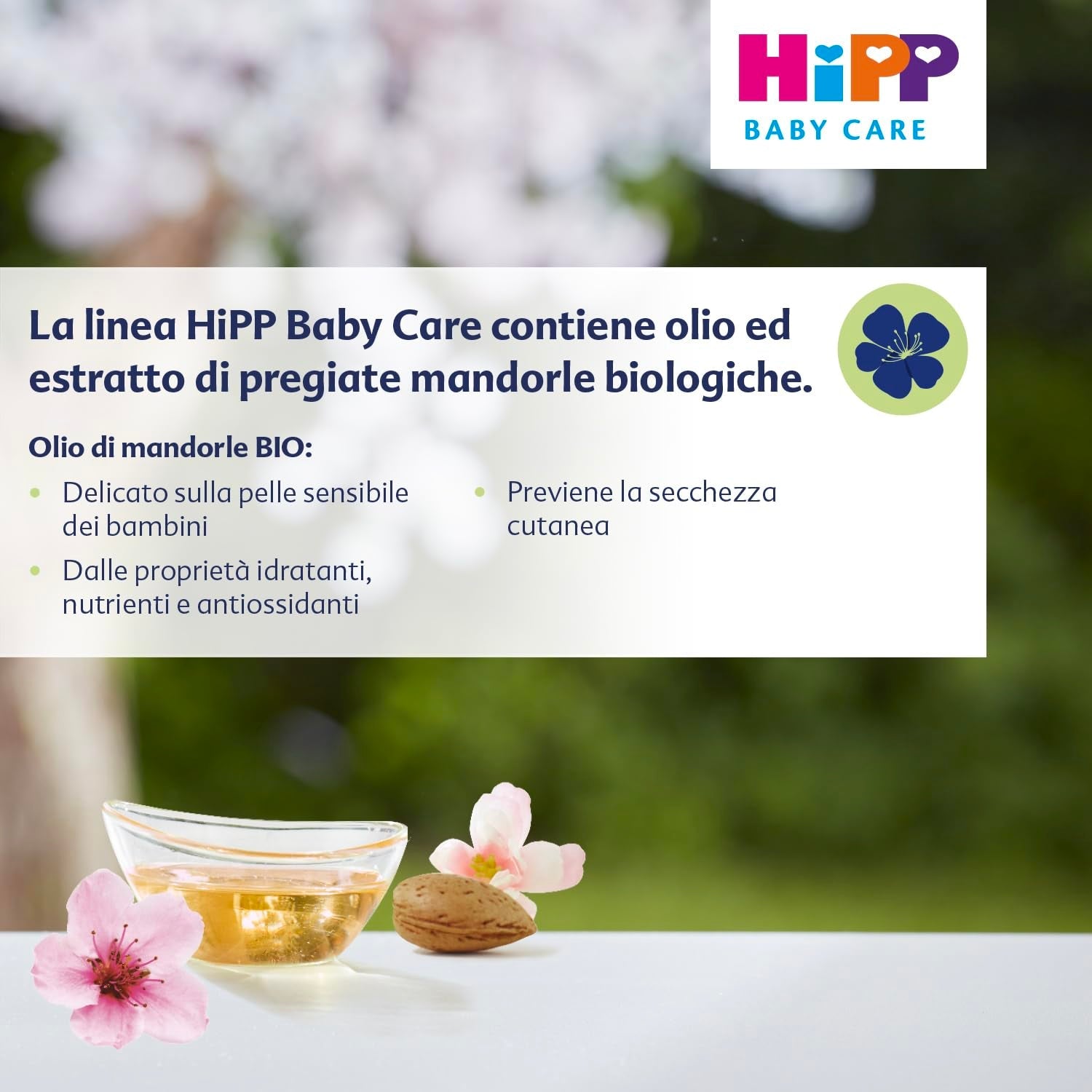 HiPP Baby Care Shampoo mit Spülung für Kinder, entwirrt das Haar und schützt die Kopfhaut, für empfindliche Haut, mit natürlichem Bio-Mandelextrakt, 1 x 200 ml Kinder - Bade- und Hautpflege Naty Shop