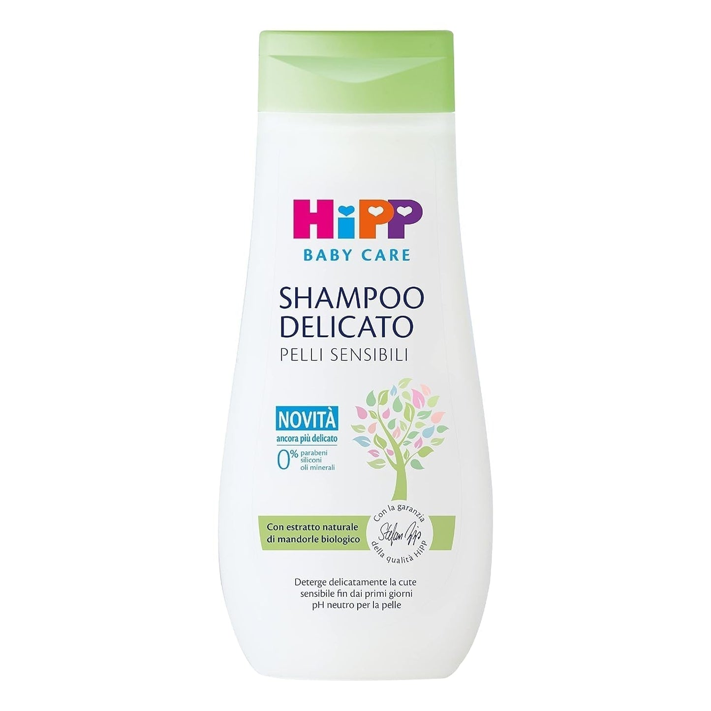 HiPP - Baby Care Sanftes Shampoo für Kinder, reinigt sanft und reizt die Augen, für empfindliche Haut, mit natürlichem Bio-Mandelextrakt, 1 Flasche mit 200 ml Kinder - Bade- und Hautpflege Naty Shop Standardtitel