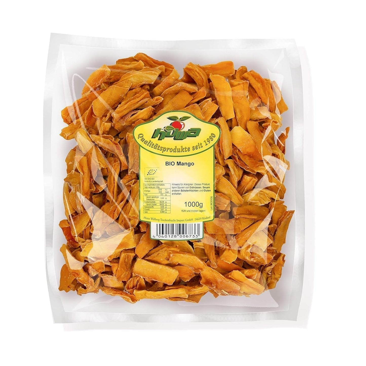 Howa getrocknete Mango – Trockenfrüchte in Bio-Qualität, naturbelassen und ungeschwefelt – ideal zum Kochen, Backen oder als gesunder Snack – Mangoscheiben – zuckerfrei – 1000 g Naty Shop Dehydrierte Produkte Standardtitel