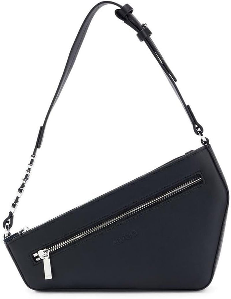 HUGO Damen Mel Saddle R. Umhängetasche Damentaschen Naty Shop Black1