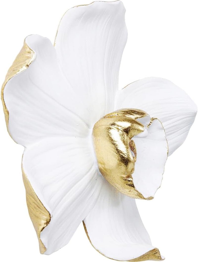 Kare Design Wanddekoration Orchidee, weiß, XL, Wanddekoration, Orchideenblütenoptik, handgefertigt, 25x24x7 cm (H/B/T) Statuetten und Skulpturen Naty Shop