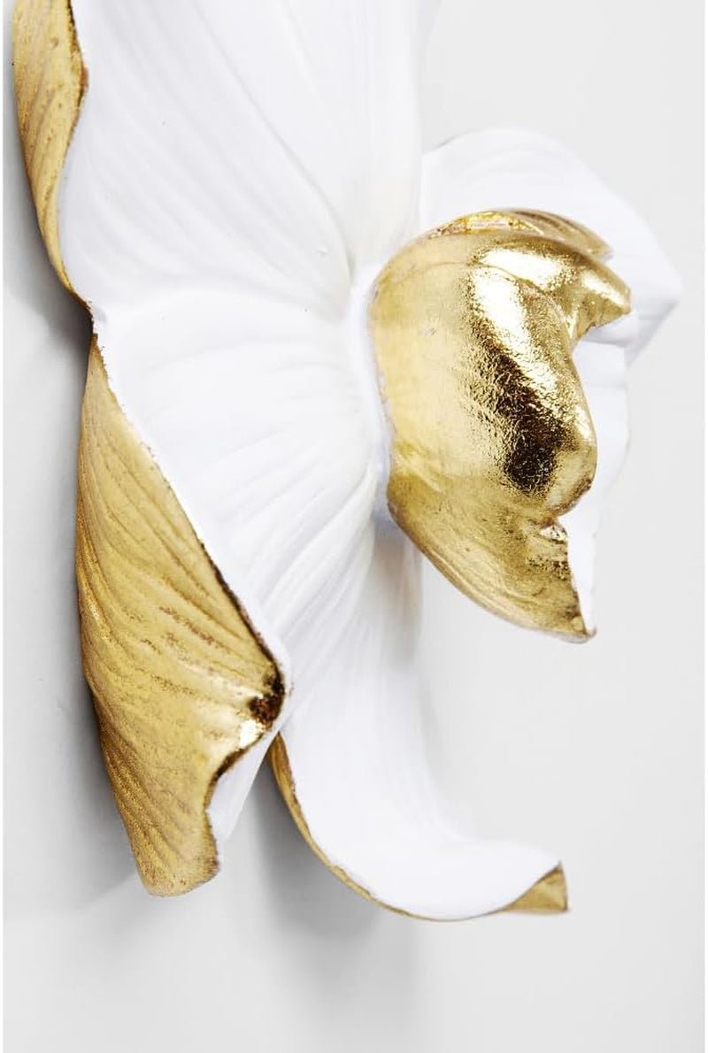 Kare Design Wanddekoration Orchidee, weiß, XL, Wanddekoration, Orchideenblütenoptik, handgefertigt, 25x24x7 cm (H/B/T) Statuetten und Skulpturen Naty Shop