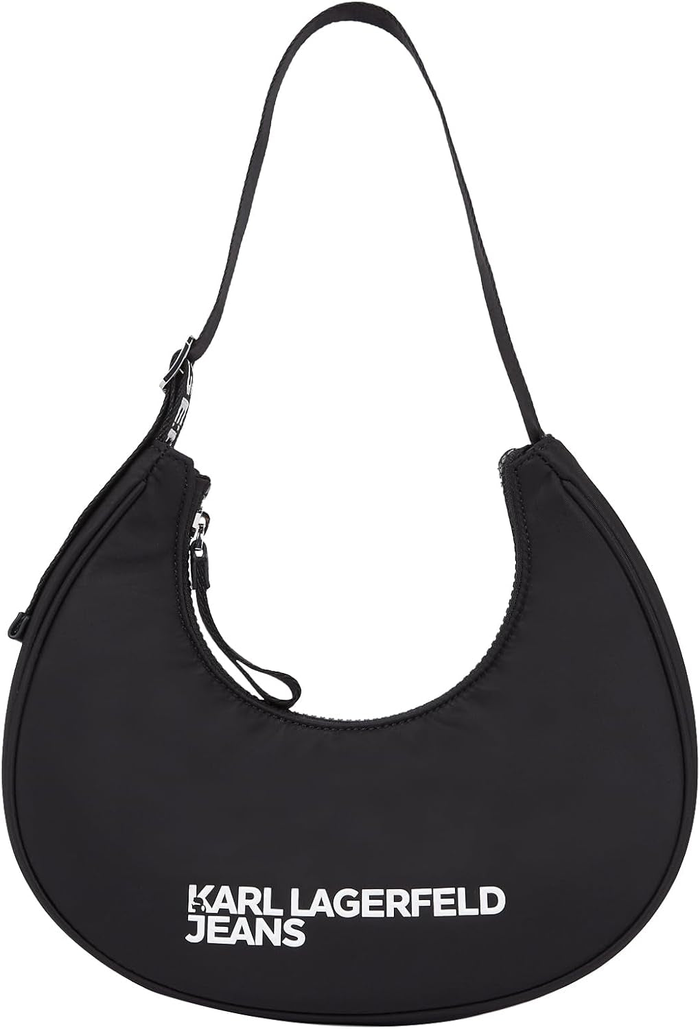 KARL LAGERFELD JEANS Essential Nylon Moon Bag für Damen Taschen Damen Naty Shop Schwarz