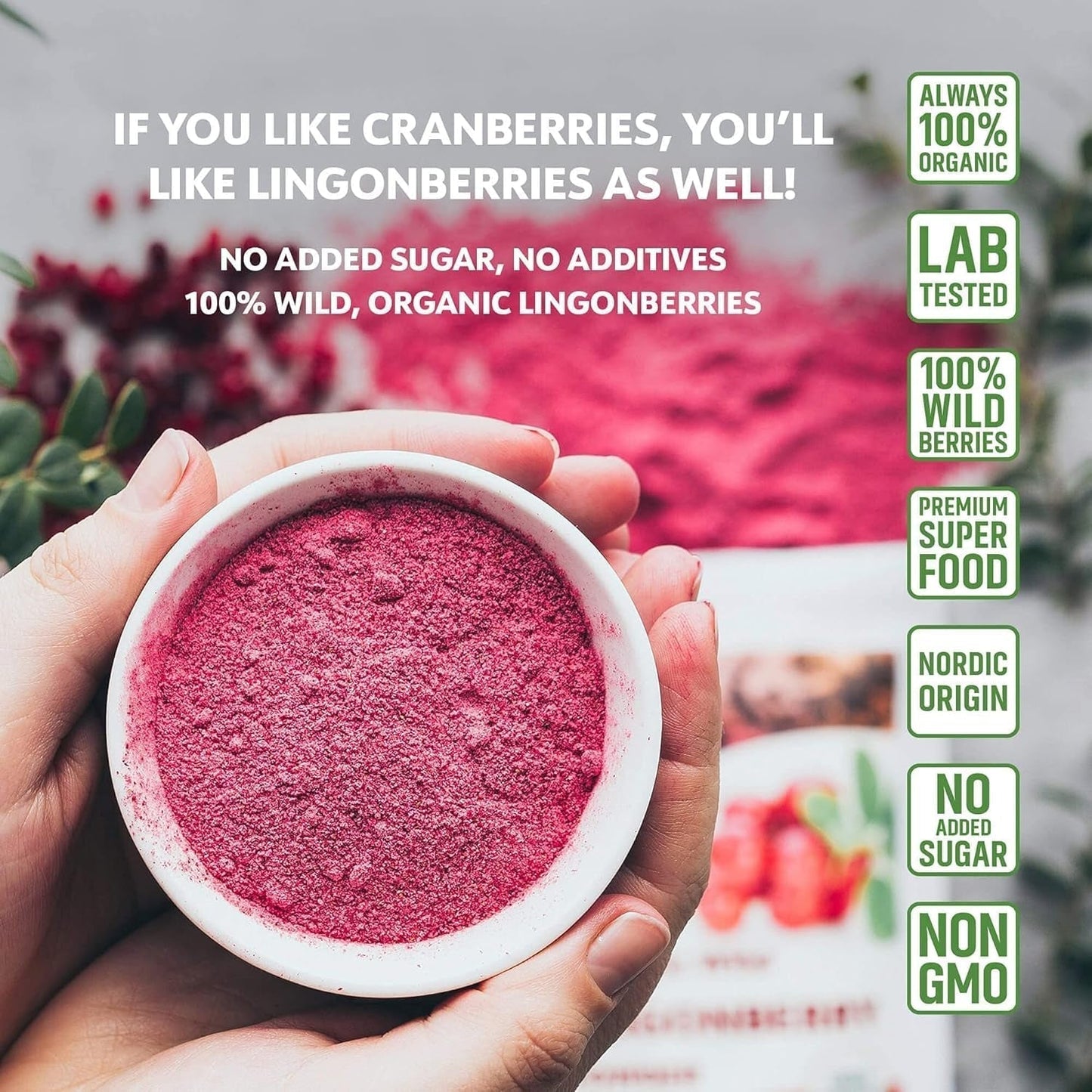 LOOV Bio-Blaubeerpulver, hergestellt aus 100 % ganzen, gefriergetrockneten wilden Blaubeeren, die in den Wäldern Nordeuropas geerntet werden, 113 g, ohne Zuckerzusatz Naty Shop Dehydrierte Produkte