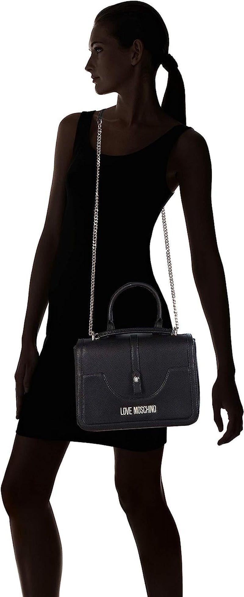 Love Moschino Jc4210pp0a Umhängetasche, schwarz (Black Pebble) Damentaschen Naty Shop
