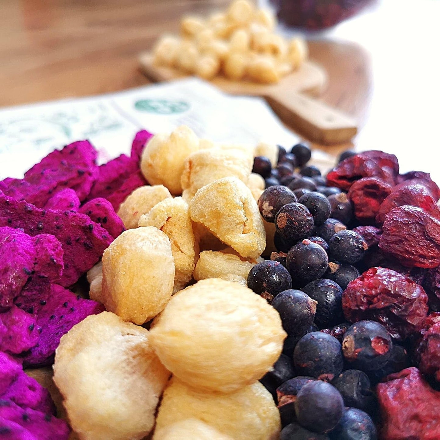 Gefriergetrocknete Litschi | 100 % Litschi getrocknete gefriergetrocknete Früchte | natürlich getrocknet, vegan, glutenfrei | Kein Litschisaft, Litschisirup | Gefriergetrocknete Früchte tropische Litschi | ZingyZoo Dehydrierte Produkte Naty Shop