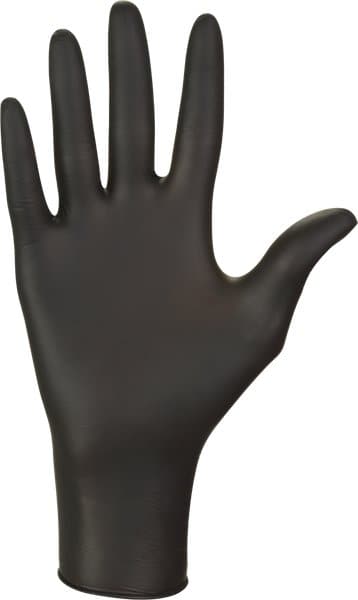 Nitrilex puderfreie schwarze Nitrilhandschuhe 100 Stück, Größe L Nati Shop