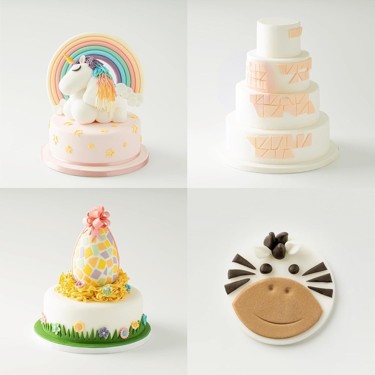 Massa Ticino Fondant Weiß 2x 1kg – Premium Zuckerpaste für dekorative Kuchen, Rollfondant – perfekt für Kuchen, Modellieren und Dekorationen – weißer Fondant für Profi- und Hobbybäcker Zuckerpaste Naty Shop