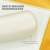Massa Ticino Set 1x weißer Fondant 250g und 1x schwarzer Fondant 250g - Premium Zuckerpaste für Kuchen, Rollfondant - Perfekt für Kuchen, Modellieren und Dekorationen - Fondant für Profi- und Hobbybäcker Zuckerpaste Naty Shop