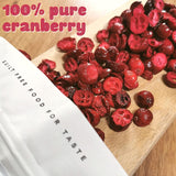 Gefriergetrocknete Cranberries ohne Zucker | XL 250g Gefriergetrocknete natürliche ungesüßte Cranberries | Gefriergetrocknete natürliche Wildfrüchte | Gefriergetrocknete Cranberries | ZingyZoo Dehydrierte Produkte Naty Shop