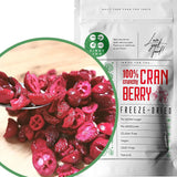 Gefriergetrocknete Cranberries ohne Zucker | XL 250g Gefriergetrocknete natürliche ungesüßte Cranberries | Gefriergetrocknete natürliche Wildfrüchte | Gefriergetrocknete Cranberries | ZingyZoo Naty Shop dehydrierte Produkte 80G