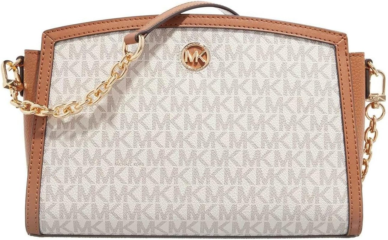 Michael Kors Damen Lg Ew Xbody Bag Damentaschen Naty Shop Vanille/Acrn