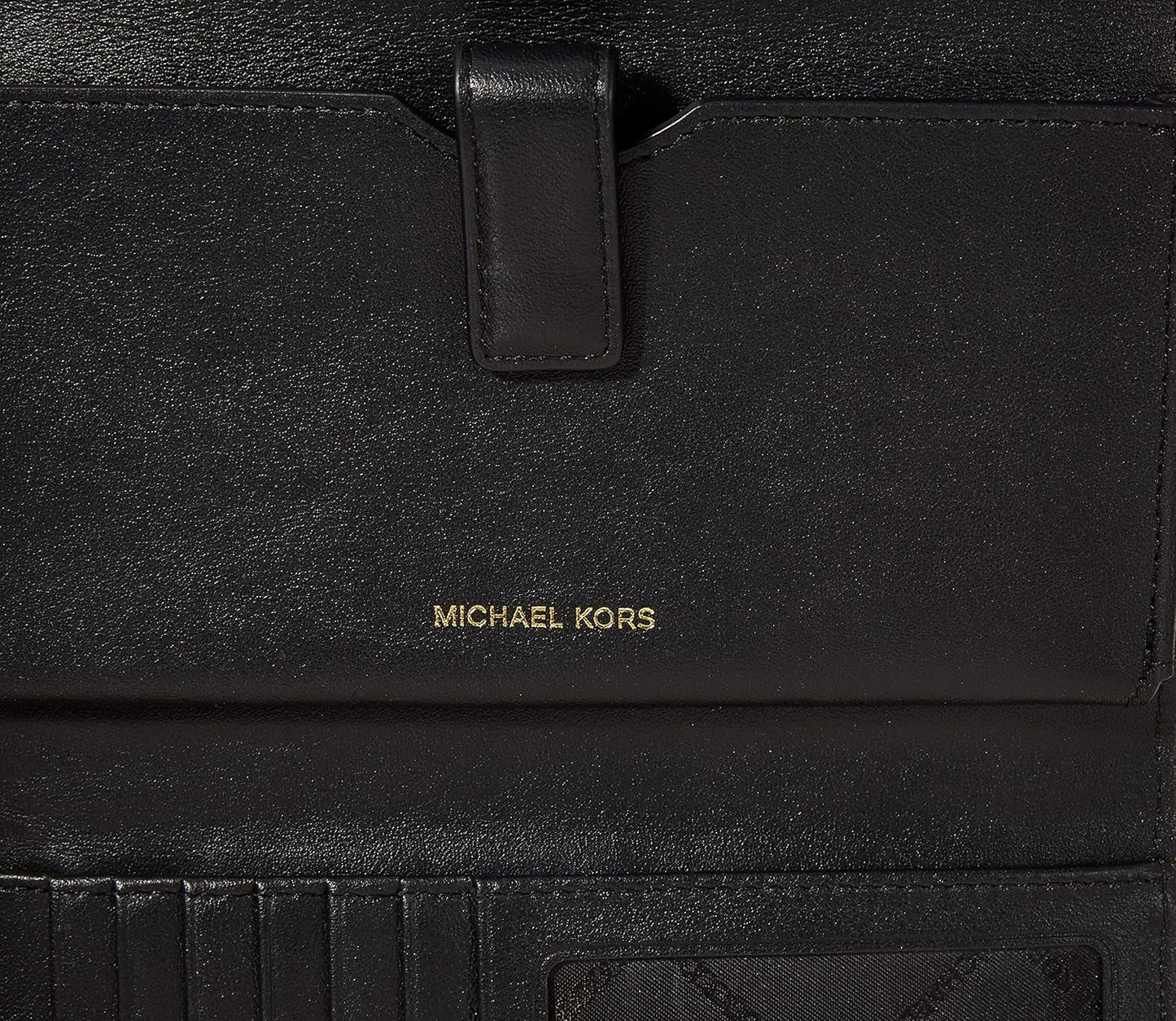 Michael Kors Money Pieces Damen-Kreditkartenetui, Marrón (Gepäck), 2,5 x 9,5 x 11,4 cm (L x H) Damen-Geldbörse Naty Shop