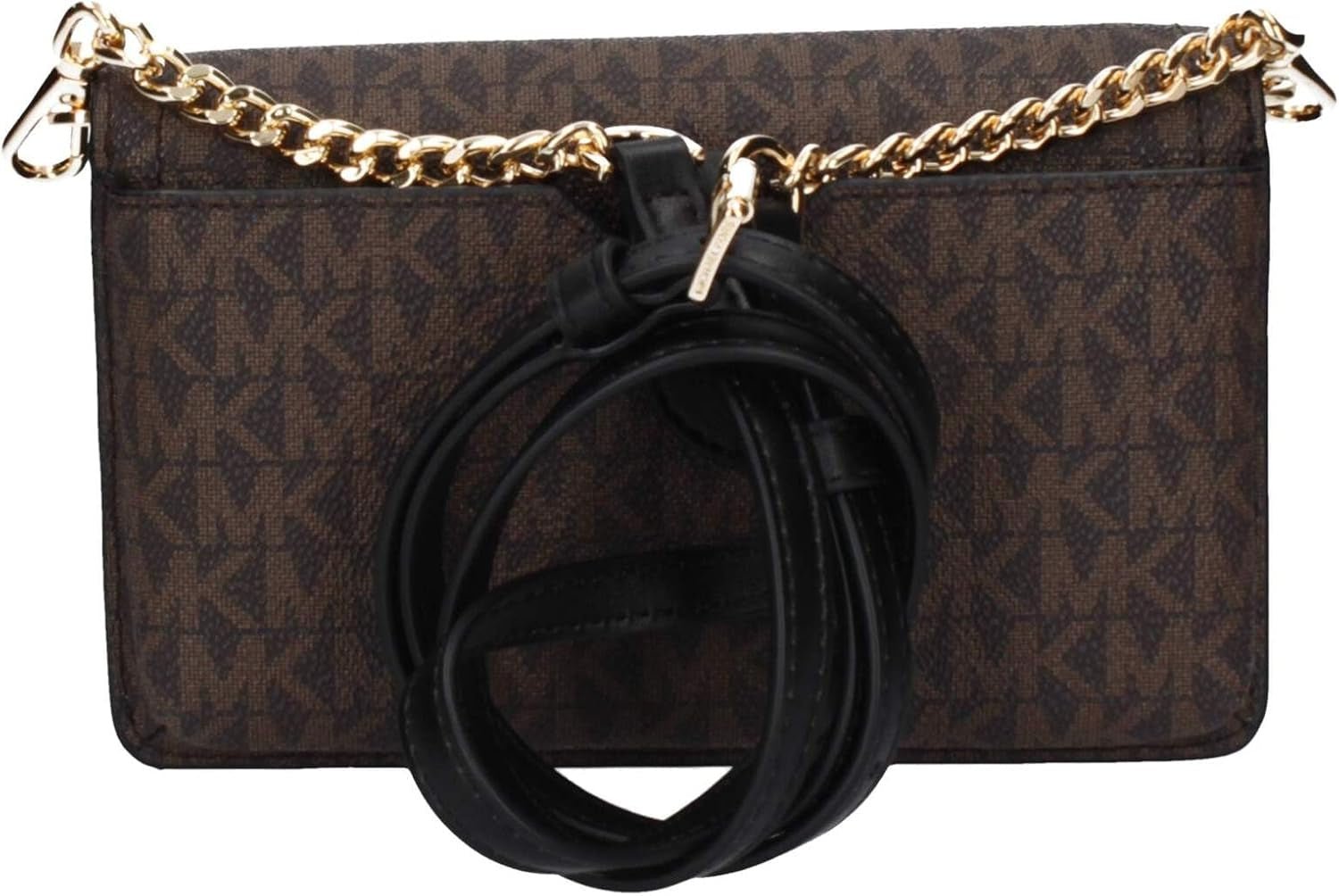 Michael Kors Damen Sm Phn CHN Xbody Bag, Braun/Schwarz Damentaschen Naty Shop