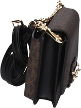 Michael Kors Damen Sm Phn CHN Xbody Bag, Braun/Schwarz Damentaschen Naty Shop