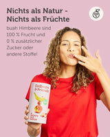 Gefriergetrocknete Fruchtmischung BUAH® | Gefriergetrocknete Erdbeeren, Bananen, Äpfel und Johannisbeeren ohne Zuckerzusatz | 100 % Frucht | Vegane, glutenfreie, laktosefreie (140 g) dehydrierte Produkte von Naty Shop