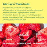 Mono gefriergetrocknete Chips – 300g Erdbeerchips aus 100 % natürlichen Erdbeeren – getrocknete tropische Früchte – getrocknete Erdbeerfrüchte – Snack für Müsli und Desserts – Erdbeerchips Dehydrierte Produkte Naty Shop