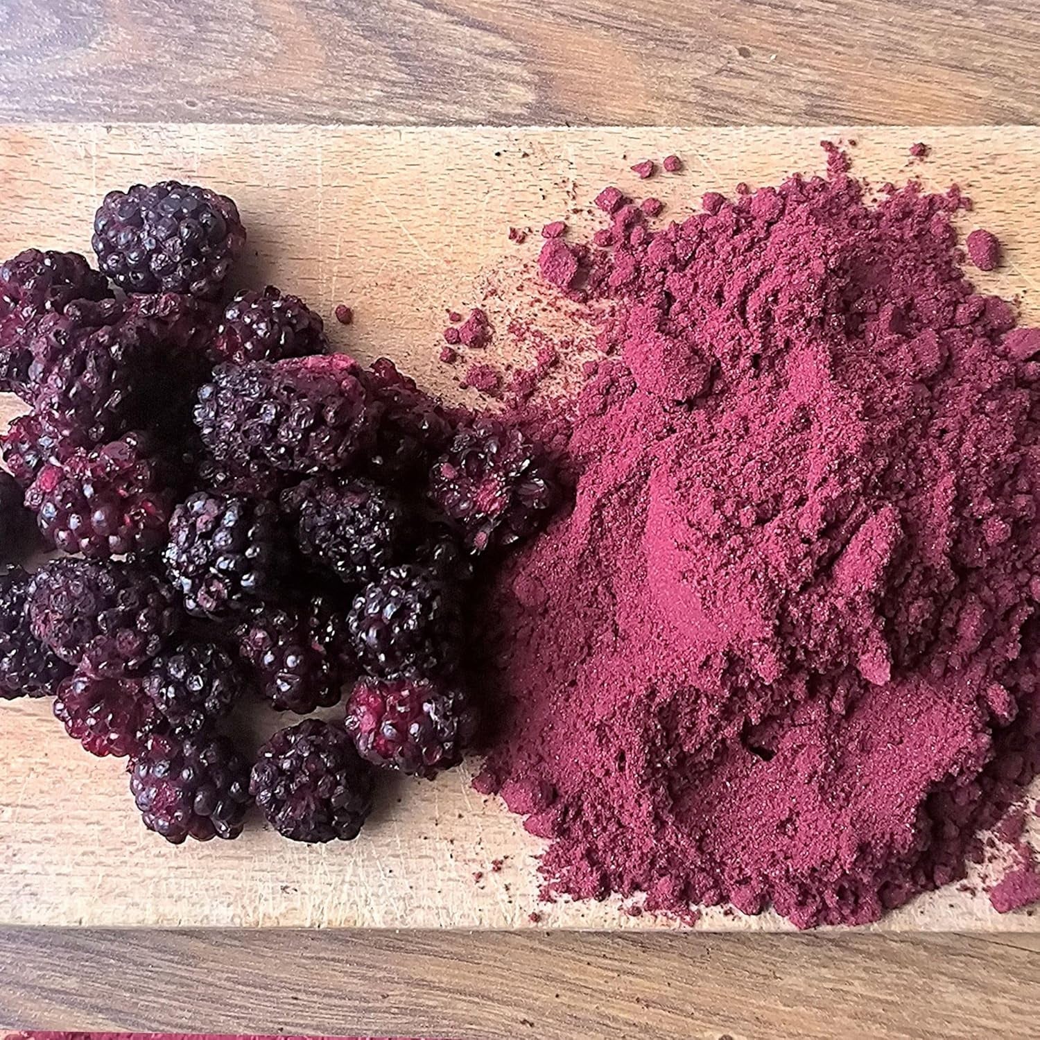 Gefriergetrocknete Brombeeren in Pulverform | 100 % gefriergetrocknetes Fruchtpulver. Natürliche Trockenfrüchte ohne Zusatzstoffe | Fruchtpulver Gefriergetrocknete Früchte Brombeerpulver Dehydrierte Produkte Naty Shop