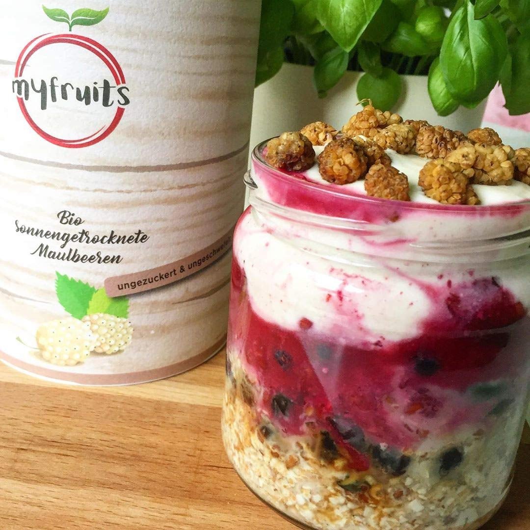 myfruits Bio getrocknete Brombeeren, 750g, sonnengetrocknet, ohne Zusatzstoffe. Aus kontrolliert biologischem Anbau, getrocknete weiße Brombeeren, dehydrierte Produkte von Naty Shop