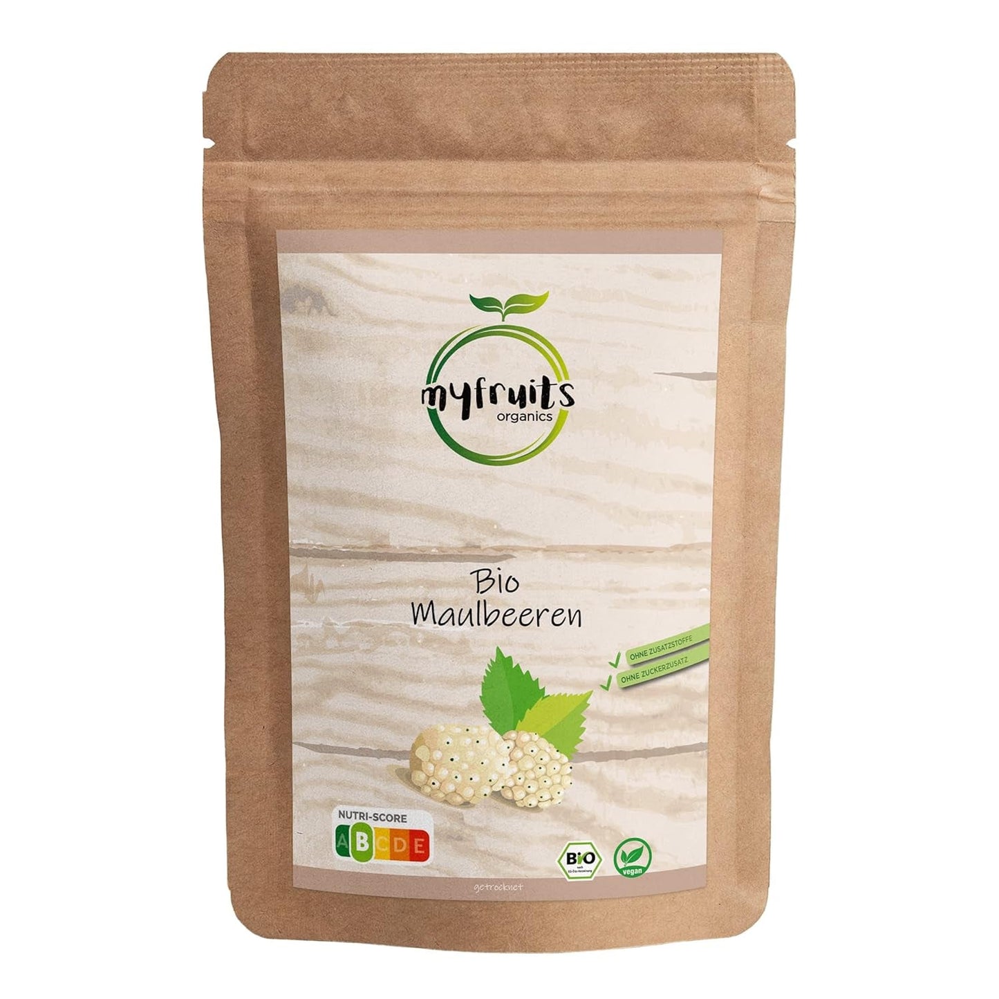 myfruits Bio getrocknete Brombeeren, 750g, sonnengetrocknet, ohne Zusatzstoffe. Aus kontrolliert biologischem Anbau, getrocknete weiße Brombeeren Naty Shop Dehydrierte Produkte Großpackung 750G