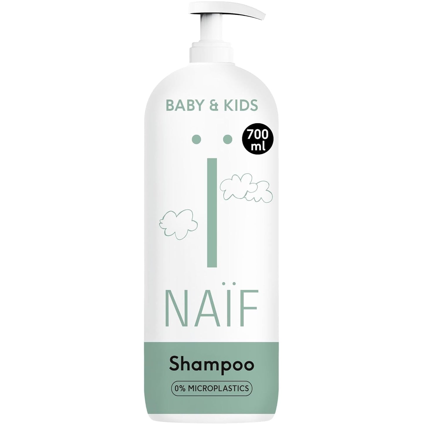 Naïf – Pflegeshampoo – für Babys und Kinder – Babyshampoo mit natürlichen Inhaltsstoffen – 100 % vegan – 0 % SLES – ohne Mikroplastik, Silikone und Parabene – 200 ml Kinder – Bade- und Hautpflege Naty Shop Xl