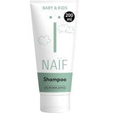 Naïf – Pflegeshampoo – für Babys und Kinder – Babyshampoo mit natürlichen Inhaltsstoffen – 100 % vegan – 0 % SLES – ohne Mikroplastik, Silikone und Parabene – 200 ml Kinder – Bade- und Hautpflege Naty Shop M
