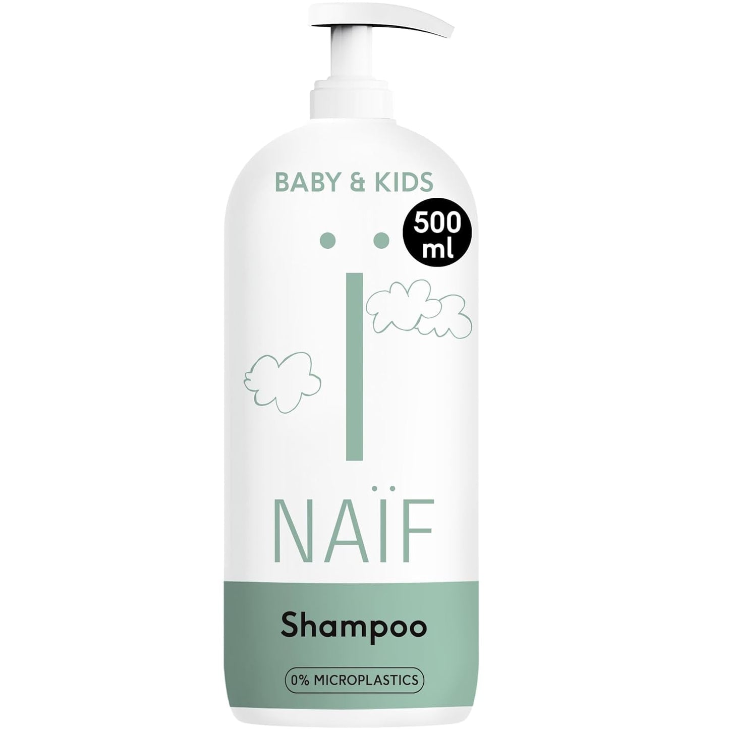 Naïf – Pflegeshampoo – für Babys und Kinder – Babyshampoo mit natürlichen Inhaltsstoffen – 100 % vegan – 0 % SLES – ohne Mikroplastik, Silikone und Parabene – 200 ml Kinder – Bade- und Hautpflege Naty Shop L