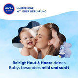 NIVEA BABY Kopf-bis-Fuß-Bad & Shampoo, sanftes veganes Shampoo für Kinderhaut und -haare mit Mandelöl, entspannendes Duschgel mit hypoallergener Formel ohne Parabene und Mikroplastik (200 ml) Kinder - Bade- und Hautpflege Naty Shop
