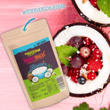 Gefriergetrocknete Kokosnuss: 50 g gefriergetrocknete Früchte – vegane Süßigkeiten, gesüßte Kokosnusswürfel – natürlich getrocknete Früchte von NutriPur. Dehydrierte Produkte Naty Shop