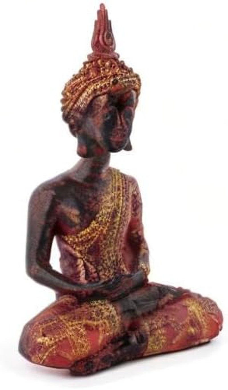 dekorativer Pajoma Buddha, meditierend, Skulptur mit rot/goldenem Umhang Statuetten und Skulpturen Naty Shop