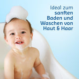PENATEN Ultra Sensitive Bad & Shampoo (400 ml), besonders sanftes Babybad und Shampoo für die sehr empfindliche Haut von zu Neurodermitis neigenden Babys, parfüm- und farbstofffreies Duschgel und Haarshampoo Kinder - Bade- und Hautpflege Naty Shop