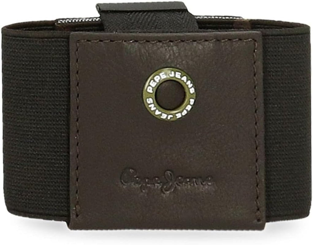 Pepe Jeans adge Herren Geldbörse Naty Shop Braun Halter für Karten aus Gummi