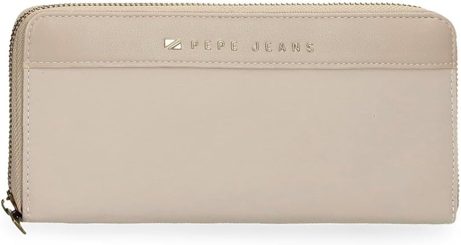Pepe Jeans Joumma Taschen Morgan Lässiger Rucksack Reisetaschen Beige Schwarz Kunstleder für Damen Beige Einheitsgröße Geldbörse Geldbörse Damen Naty Shop Standardtitel