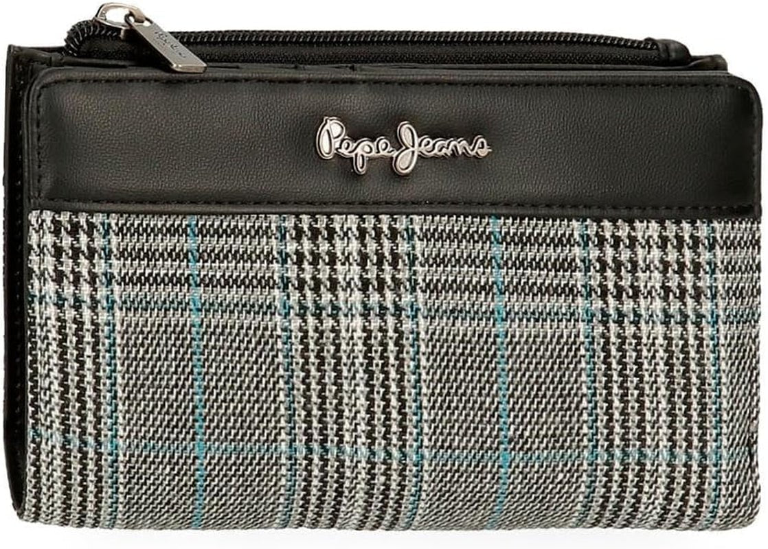 Pepe Jeans Kendra Damen T-Shirt, Schwarz, Einheitsgröße, Kleine Umhängetasche Damen Taschen Naty Shop Double Wallet