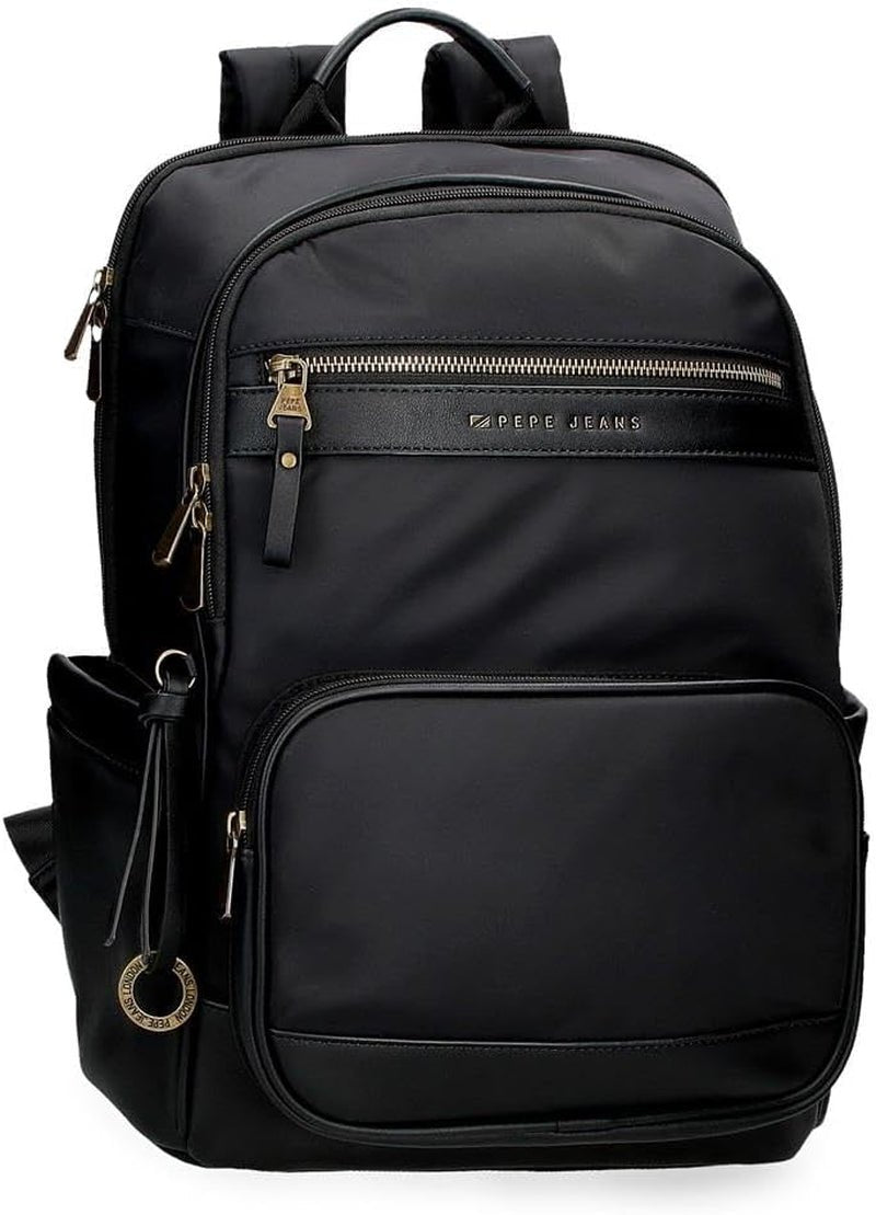 Pepe Jeans Morgan Lässige Rucksäcke Reisetaschen Beige Schwarz Kunstleder Für Damen Von Joumma Taschen Gepäck & Reiseausrüstung Naty Shop Schwarzer PC-Rucksack