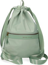 Pepe Jeans Morgan Lässige Rucksäcke Reisetaschen Beige Schwarz Kunstleder für Damen von Joumma Bags Gepäck & Reisen Naty Shop Grüner Kordelzug-Rucksack