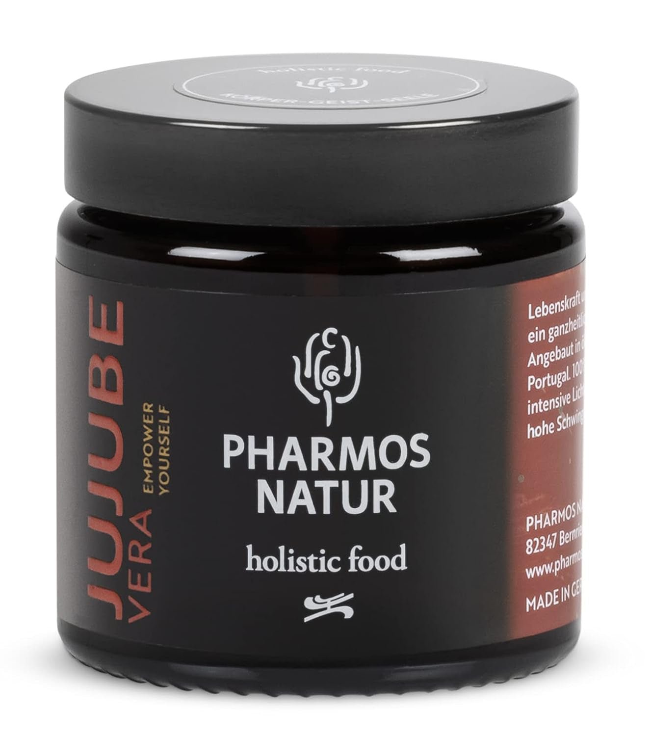 Pharmos Natur Jujube Fruchtpulver 50 g - vegan, glutenfrei - Naturkost Trockenpulver JujubeVera Dehydrierte Produkte Naty Shop Standardtitel
