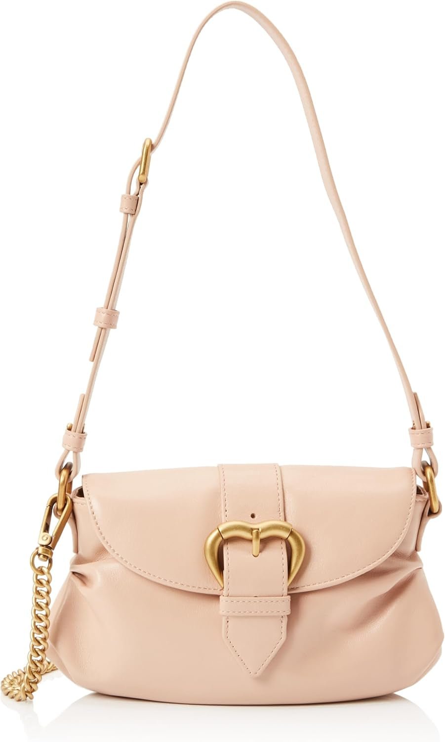 Pinko Jolene Shoulder Mini Crystal Calf Bag für Damen, O81m_Chocolate Gold Damentaschen Naty Shop Standardtitel