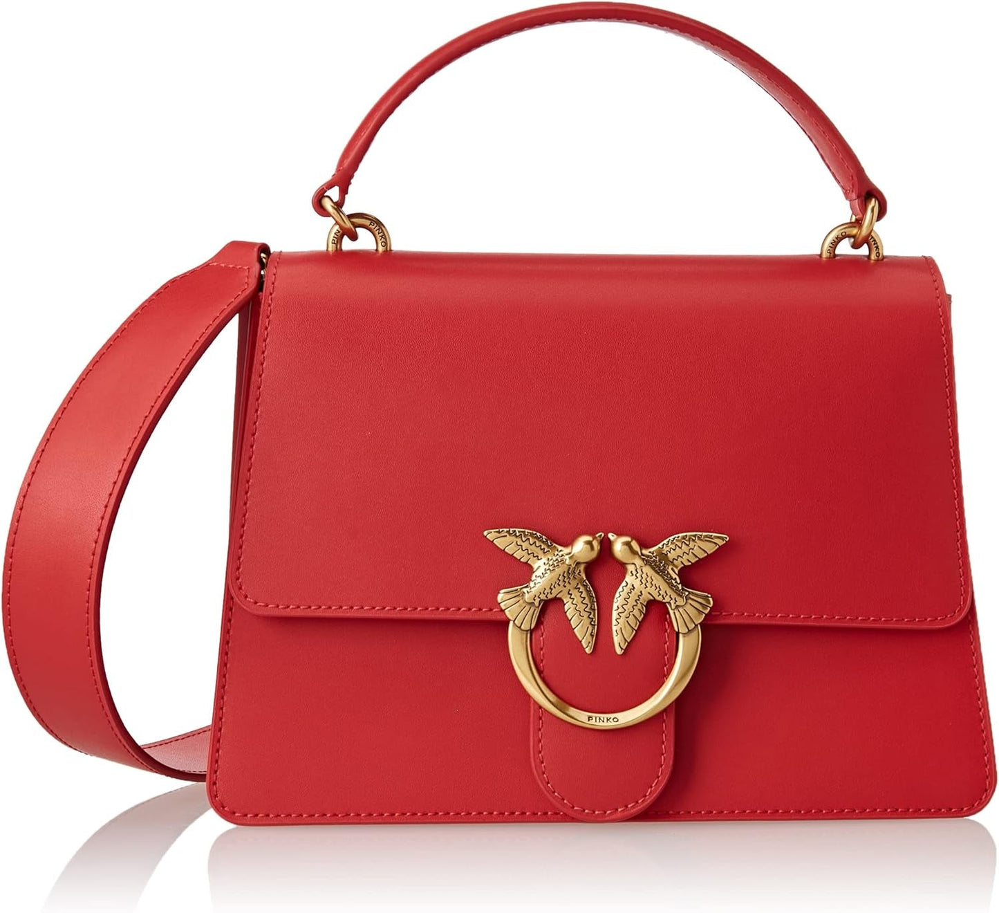 Pinko Ladies Love One Top Handle Classic Li Bag Damentaschen Naty Shop R41Q_Red Garnet – Antikgold